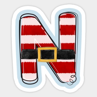 Letter N (Christmas Alphabet) Sticker